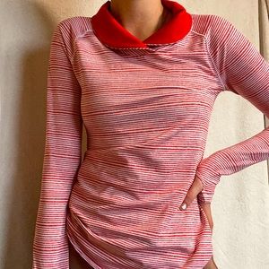Red/white striped long sleeve
